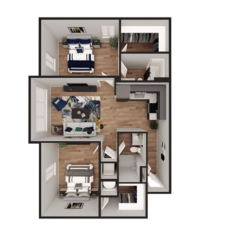 3D Floor Plan Platinum at Pure Lowell, Arkansas